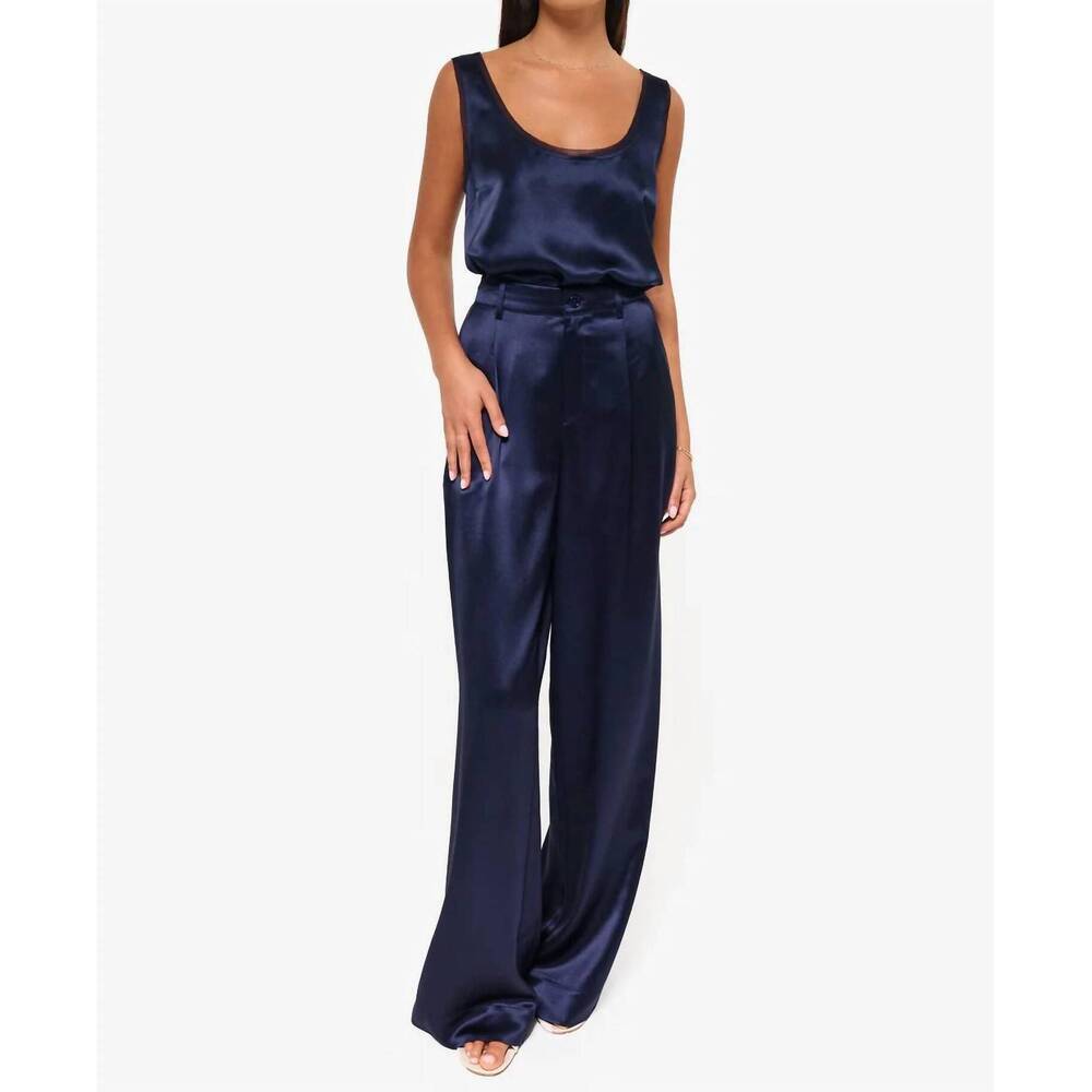 NEW CAMI NYC noura wide leg pants in navy blue